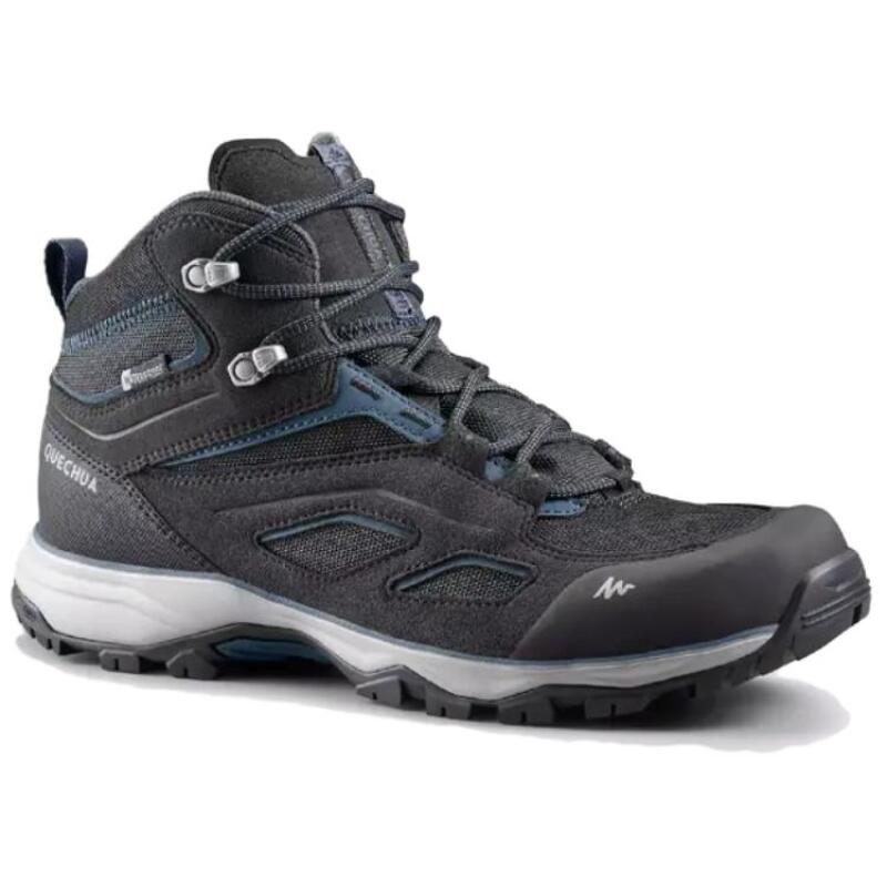 DECATHLON Rubber MH100 Fashion Mountain Abrasion Resistant Grip Breathable Waterproof Medium Top Trekking Shoes Men's Black