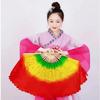 Colorful Kids Children Bamboo Fans 36cm Bamboo Hand Dye Adults Fan  Veil Pairs Yangko Dance Tools