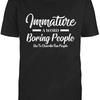 Unisexs Black Half Sleeves A Word Boring People Use To Describe Fun T Shirt