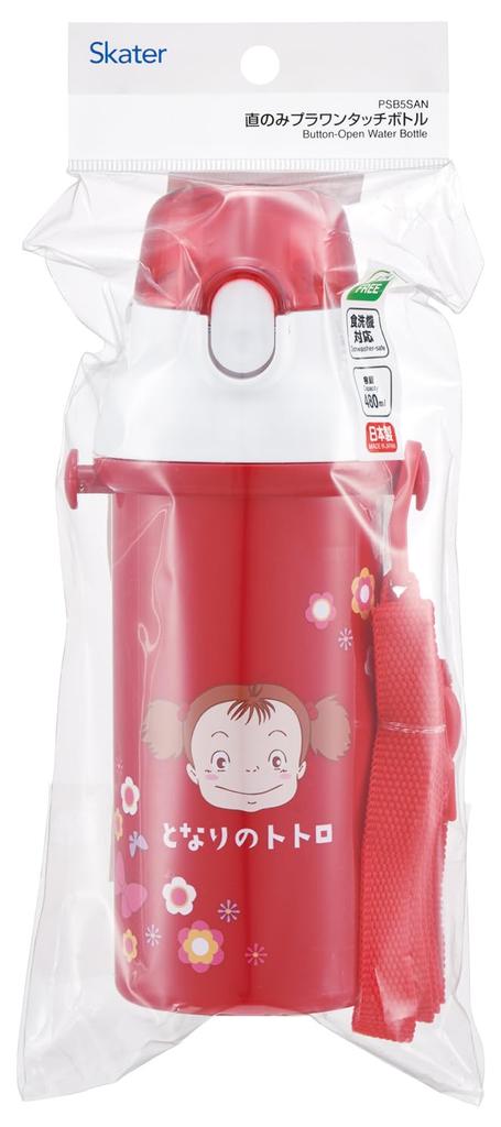 Skater Water Direct Dishwasher Made In Ghibli Totoro Lunchbox Children's Bottle, Drink, Plastic, 480ml, One-Push Open/Close, Safe, Japan, Mei's