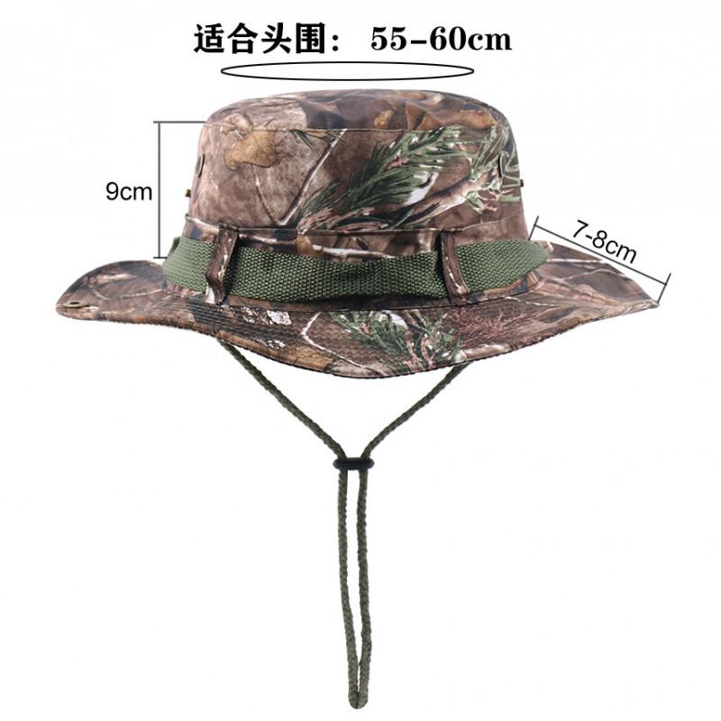 Camouflage Bucket Hat Men Women UV Protection Wide Brim Sun Breathable Foldable Outdoor Fishing Hiking