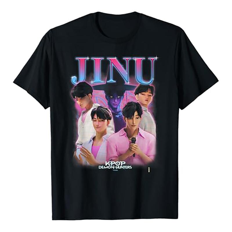 K-pop Demon Hunter Rumi Mira Zpey Movie Pattern T-Shirt Unisex Original Harajuku Style High-Quality Cotton T-Shirt Streetwear