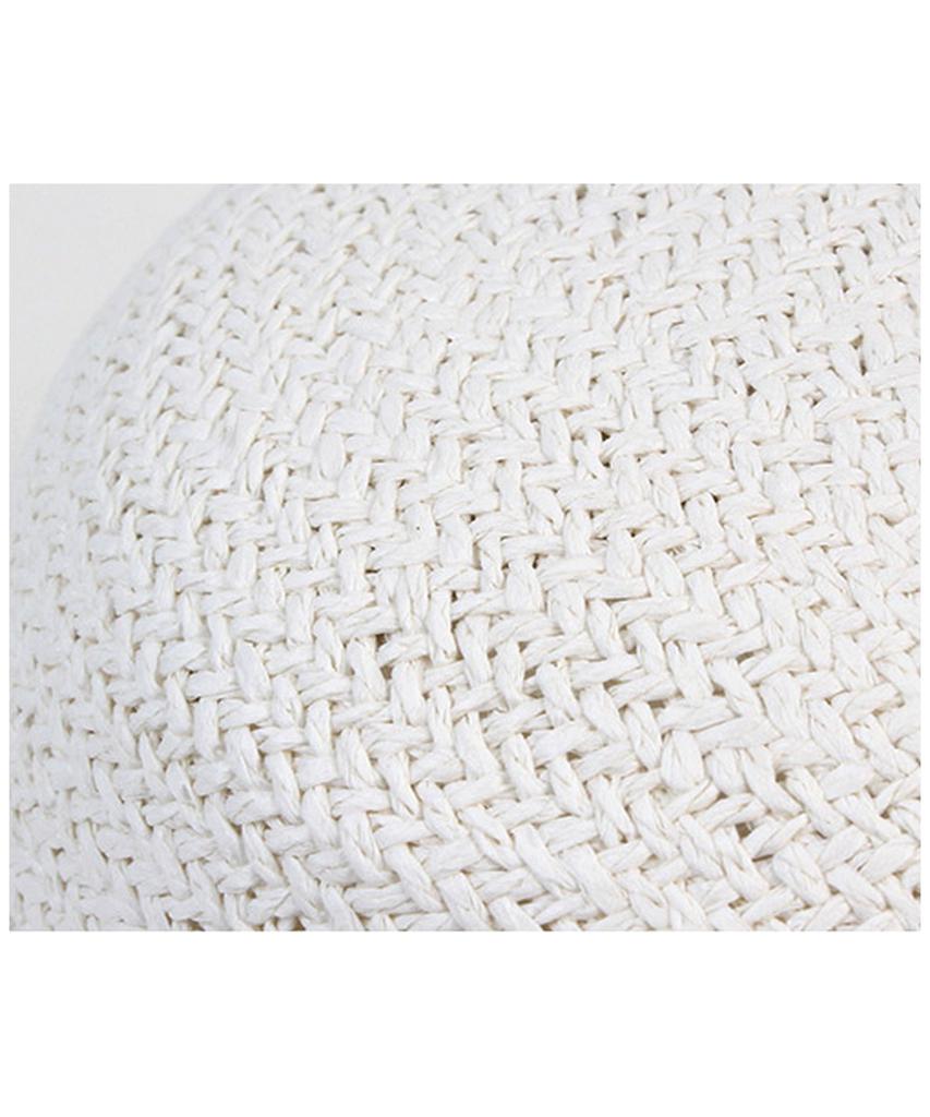 Summer White Round Panama Hat