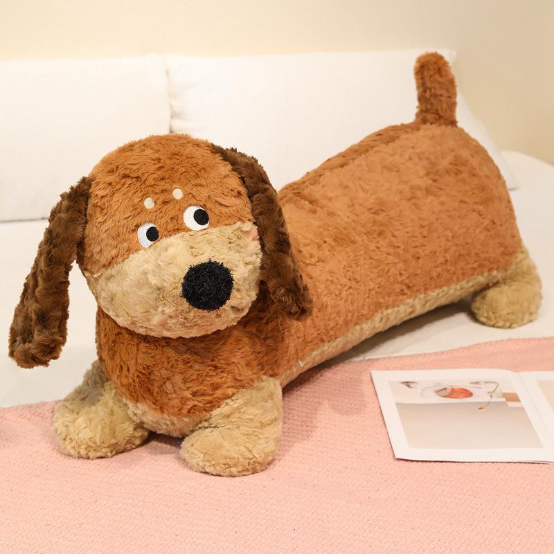 

Cartoon Dachshund Long Throw Pillow Plush Toy Doll Lying Down Puppy Dog Doll Girl Soothing Rag Doll 80cm（1.3kg）
