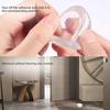 Transparent Self Adhesive Door Draft Stopper Floor Mounted Door Stop for Wall Furniture Door Handle Protection Home Improvement