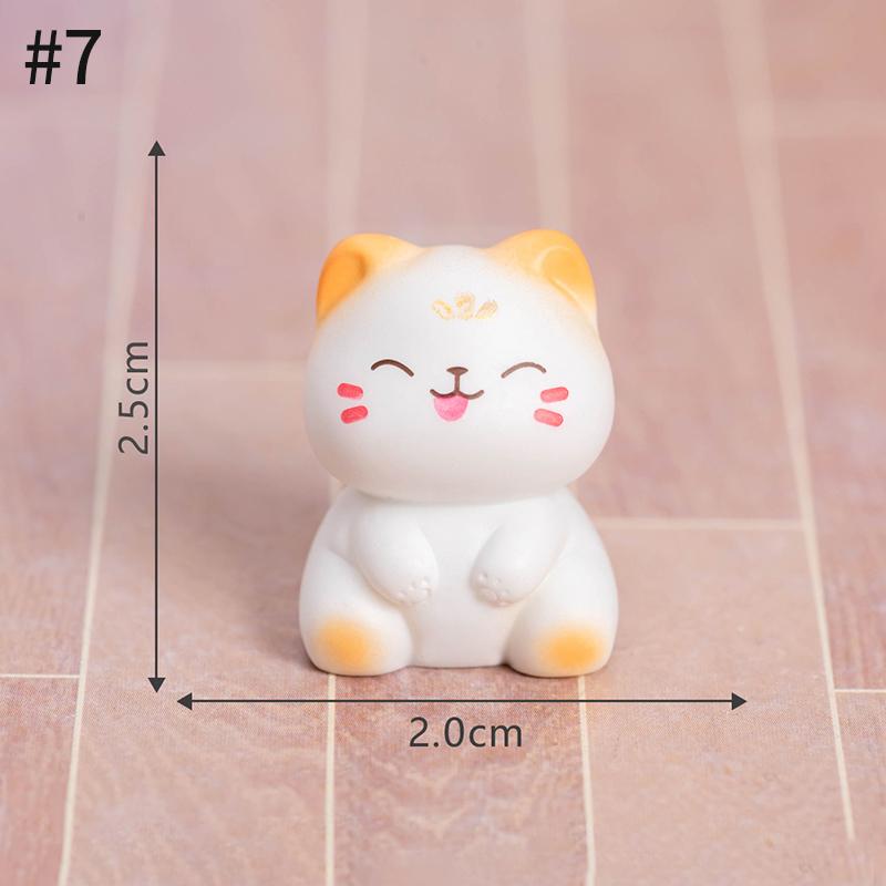 Creative Cute Little Cat Figurines Micro-landscape Moss Ornament DIY Garden Miniatures Landscape Statue Garden Bonsai Decoration