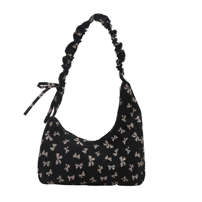 Stylish Black Canvas Floral Tote Bag With Spacious Design For Everyday Use