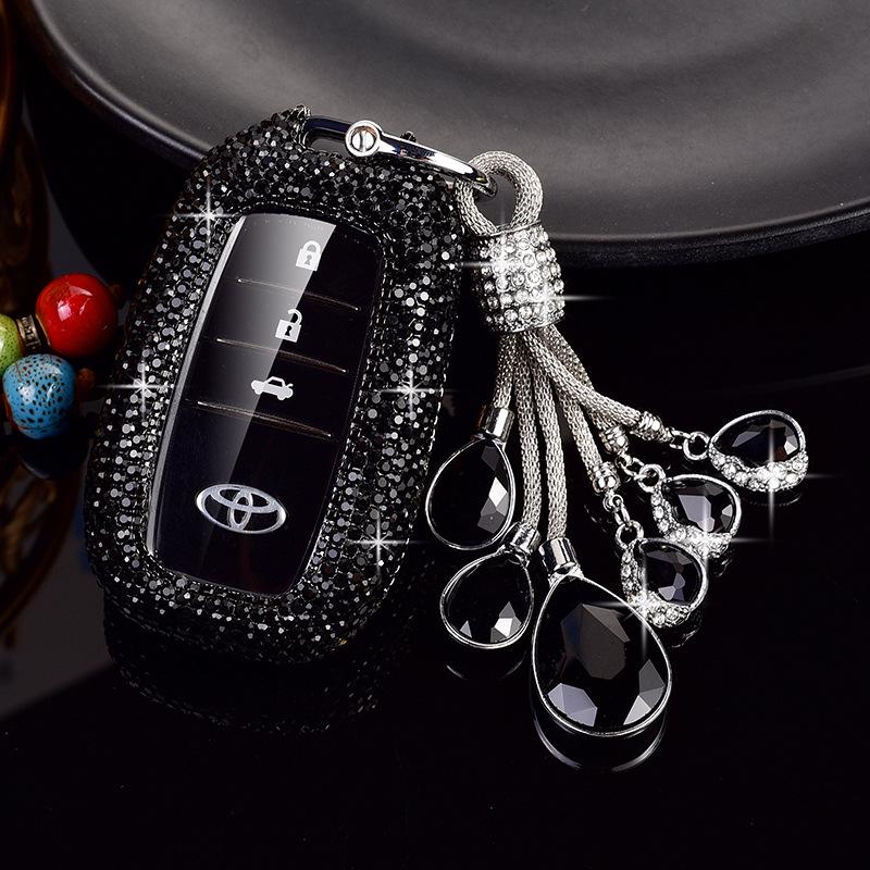 Compatible Toyota Key Case for Corolla, Camry, Avalon, RAV4, Venza, Highlander, and C-HR - Women's Buckle Design