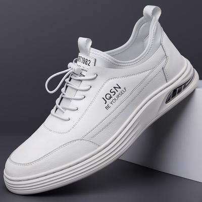 2025 Spring and Autumn New Casual Leather Shoes Soft and Comfortable One-pedal Sports Shoes Fashion Men's Shoes White Shoes 19788
