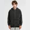 Unisex 400g Vintage Washed Zipper Hoodie - Retro Oversized Sweatshirt Jacket