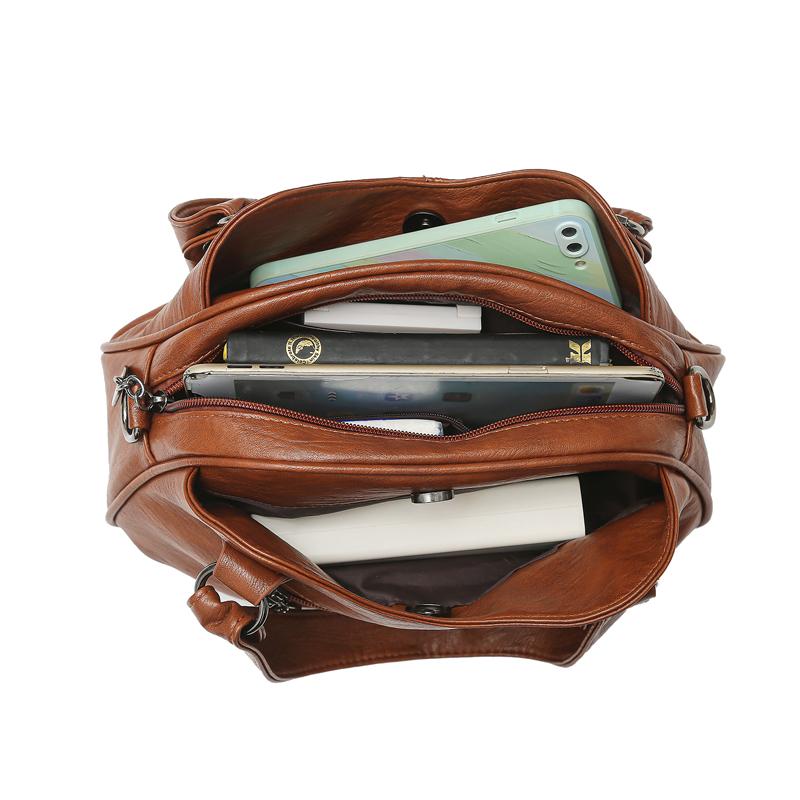 Handbag Women's PU Shoulder Bag Middle-aged And Elderly Mother Bag