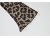 2025 European & American Women's Leopard Print One-Shoulder Semi-Sheer Long-Sleeve Top.