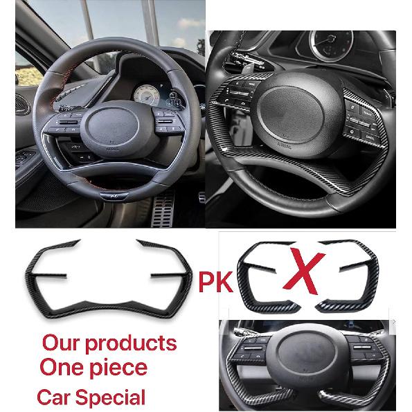 YOUTOOCAR Carbon Fiber Pattern Steering Wheel Cover Trim Compatible with Hyundai Sonata 2020-2024 Hyundai Sonata N line Accessories