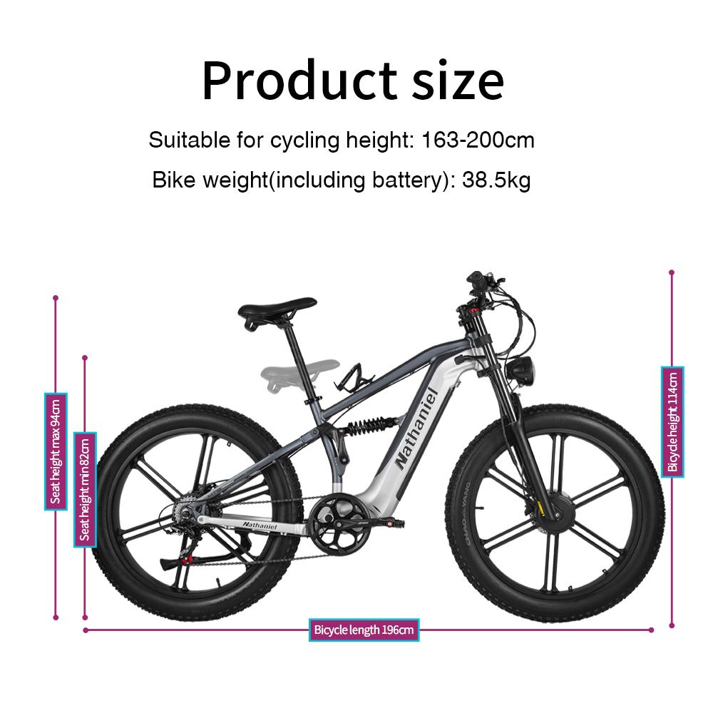 Nathaniel SYR09 E-bike,Dual motor,26*4.0Fat tire,All terrain off-road Ebike