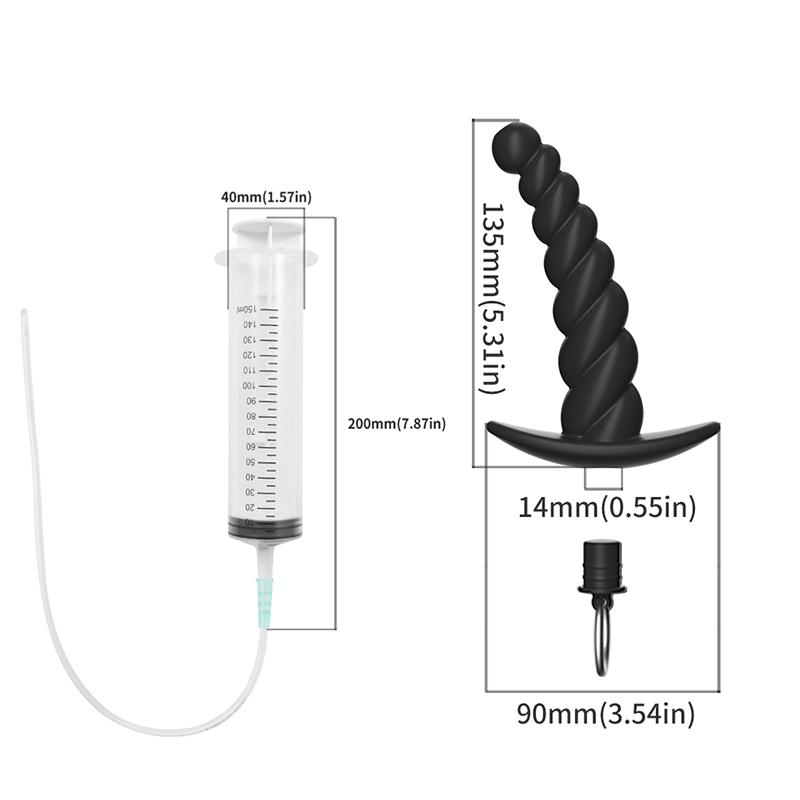 Hollow Silicone Anal Beads Butt Plug Masturbation Couples Flirting  Adult Game Enema cleaning Anal Sex Toy for Women Men Gay