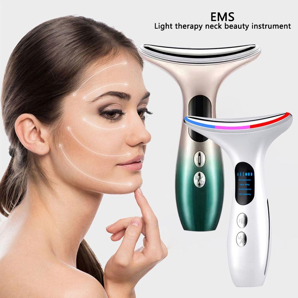 

Микротоковый антивозрастной светодиодный массажер для шеи, косметический аппарат для подтяжки кожи, лифтинг-устройство для ухода за лицом