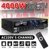 AV555BT 4000W 5CH ev sinema amplifikatörü 12V bluetooth ev güç amplifikatörü ses Stereo amplificador FM USB SD 3Mic uzaktan kumanda ile