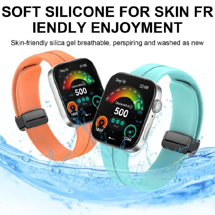 Versatile Silicone Watch Strap with Magnet Stylish Magnetic Silicone Band Sweat Resistant Watch Band for Watch Fit3
