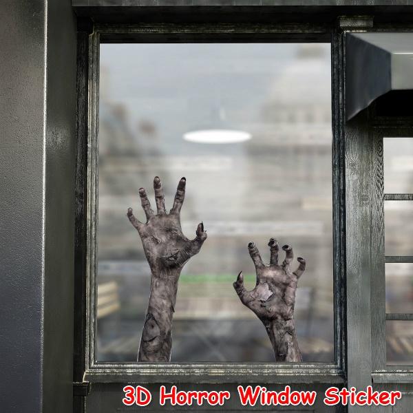 New Ghost Hand Zombie Halloween Wall Sticker Horror Glass Window Living Room Bedroom Wall Sticker