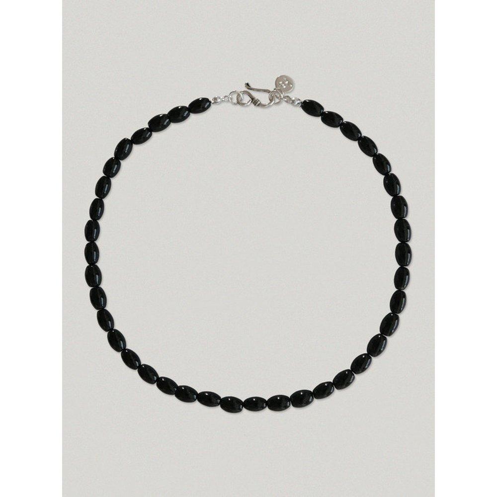 Onyx Silver Necklace_Ellipse