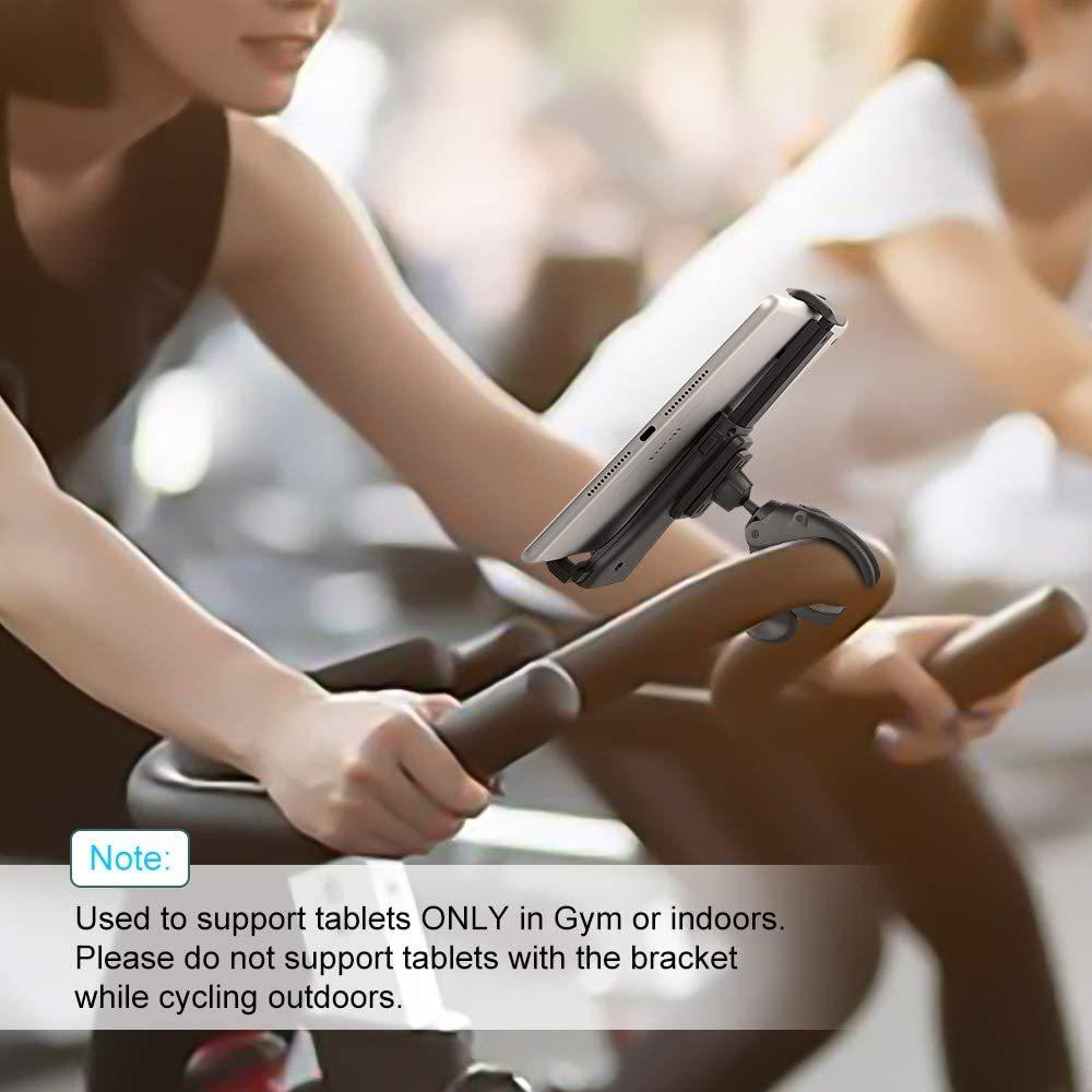 1 Pc Untoom Bike Tablet Holder Indoor Gym Treadmill Handlebar Bracket Stand for Tablet Mobile Phone Support for 4-12inch Devices IPad