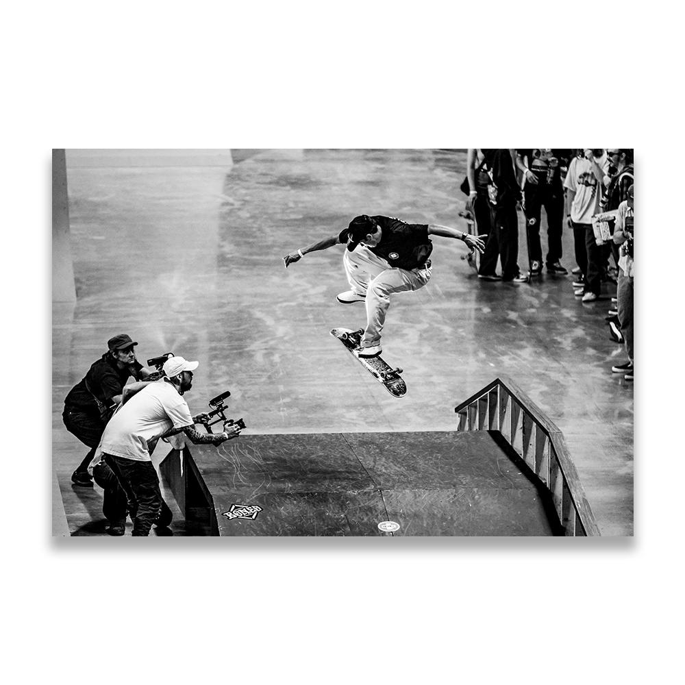 Skateboarding Extreme Sports Posters Prints Black White Photo Canvas Painting Wall Art Pictures Room Decor Skateboard Lover Gift