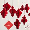 2026 Christmas Balls Decoration 3D Honeycomb Hanging Pendants Christmas Tree Ornaments Red Paper Lantern Xmas Navidad Decor
