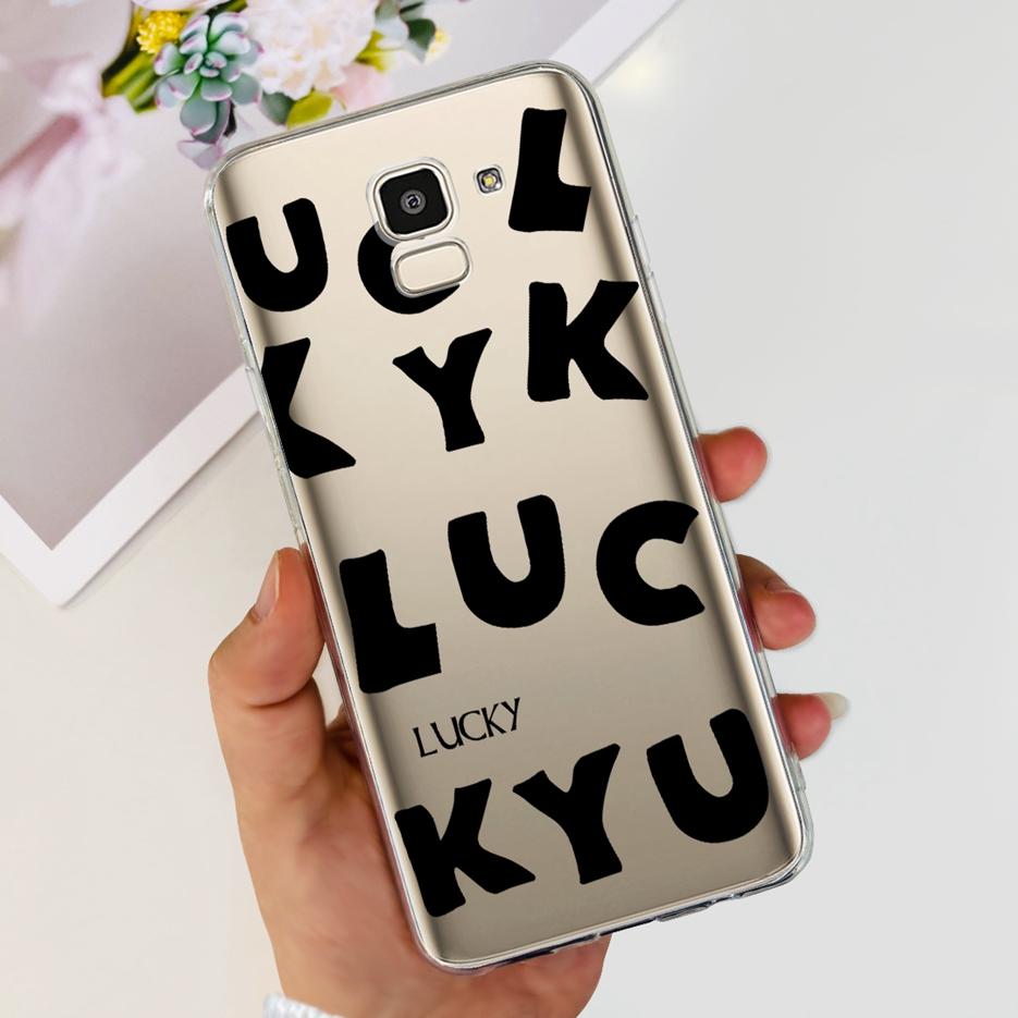 For Samsung Galaxy J6 2018 Case SM-J600F Stylish Painted Cover Clear Silicone Soft TPU Phone Case For Samsung J6 Plus J6+ Bumper