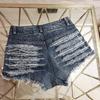 SCIONE Damen Jeansshorts Hot Pants Jeans Nachtclub Damen Sexy High Waist Ripped Pants