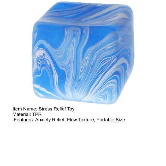 Flow Pattern Cube Squeeze Toy Anxiety Relief Stress Ball Sensory Toy Decompression Stress