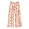 Women's Sleepy Pants Summer Printed Loose Wide Leg Pants Mom Cotton Home Casual Pants