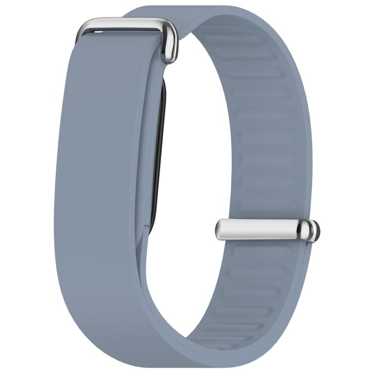 Metal Buckle Wave Texture Silicone Watch Band for Google Fitbit Air Replacement Strap