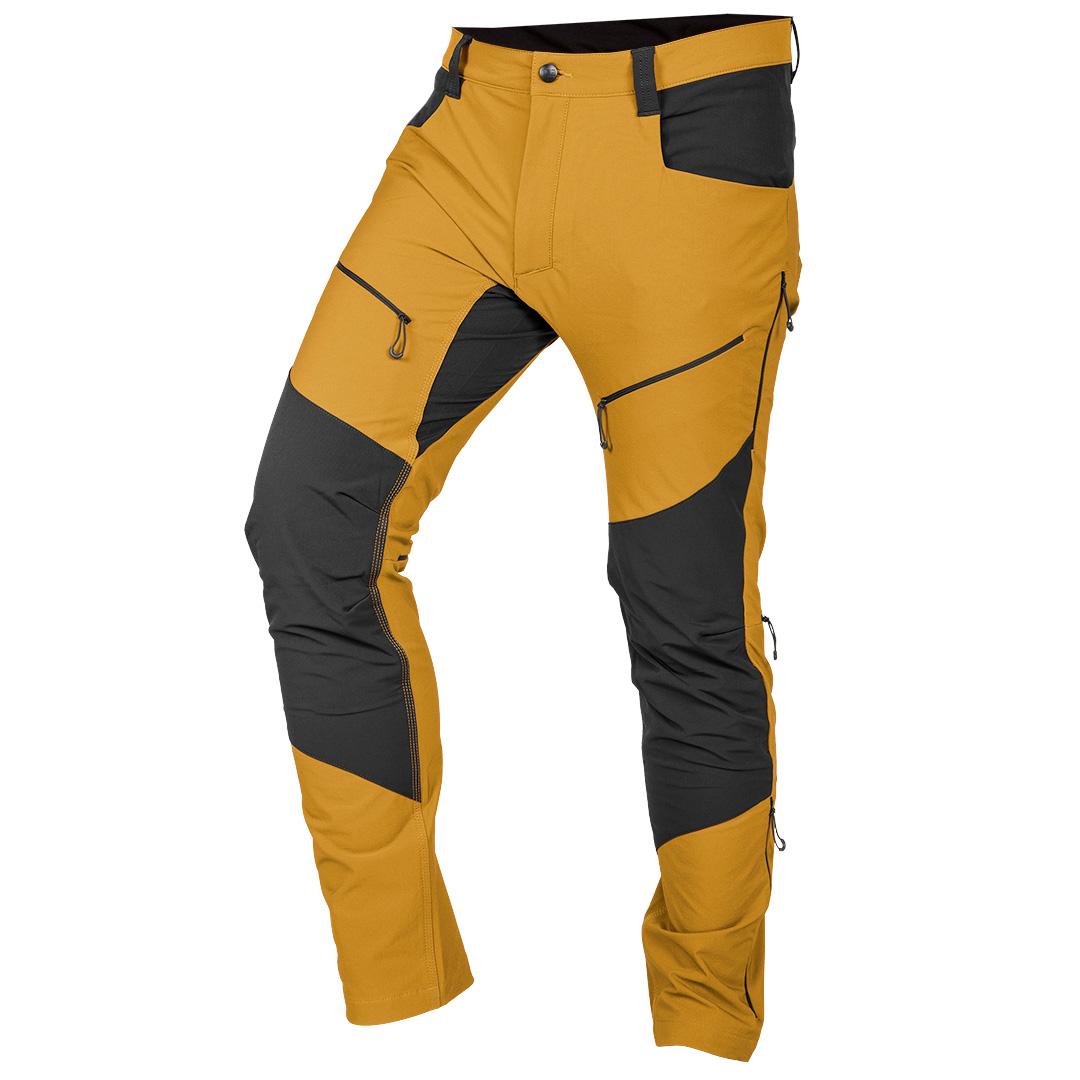 WERKBROEK VOOR BUITENGEBRUIK, 4-weg stretch, mosterdkleurig, maat XXXL