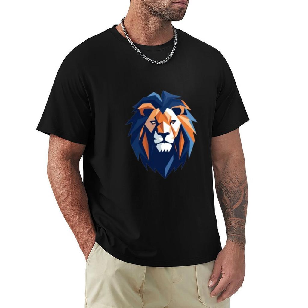Lion T-Shirt Plain Customizeds Blanks Street Wear Black T Shirts for Men