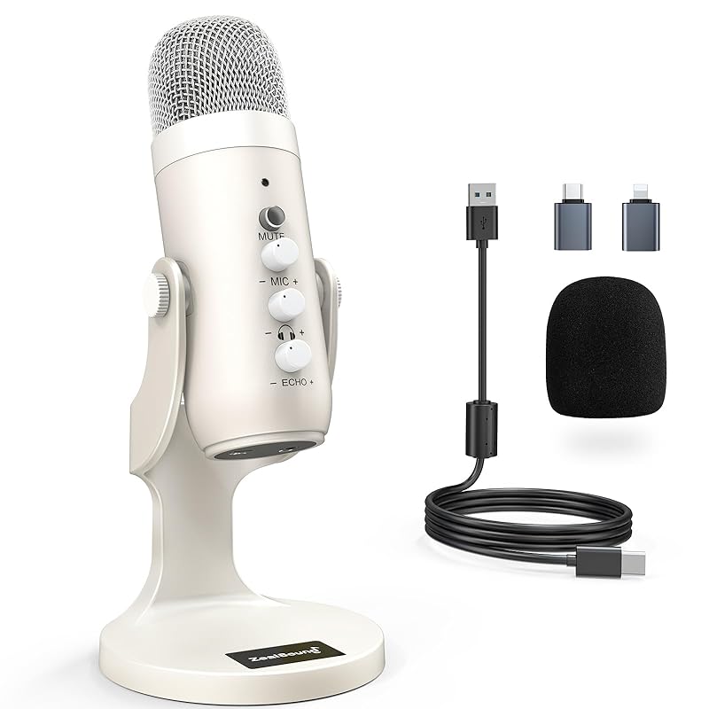 

ZealSound USB microphone (white)