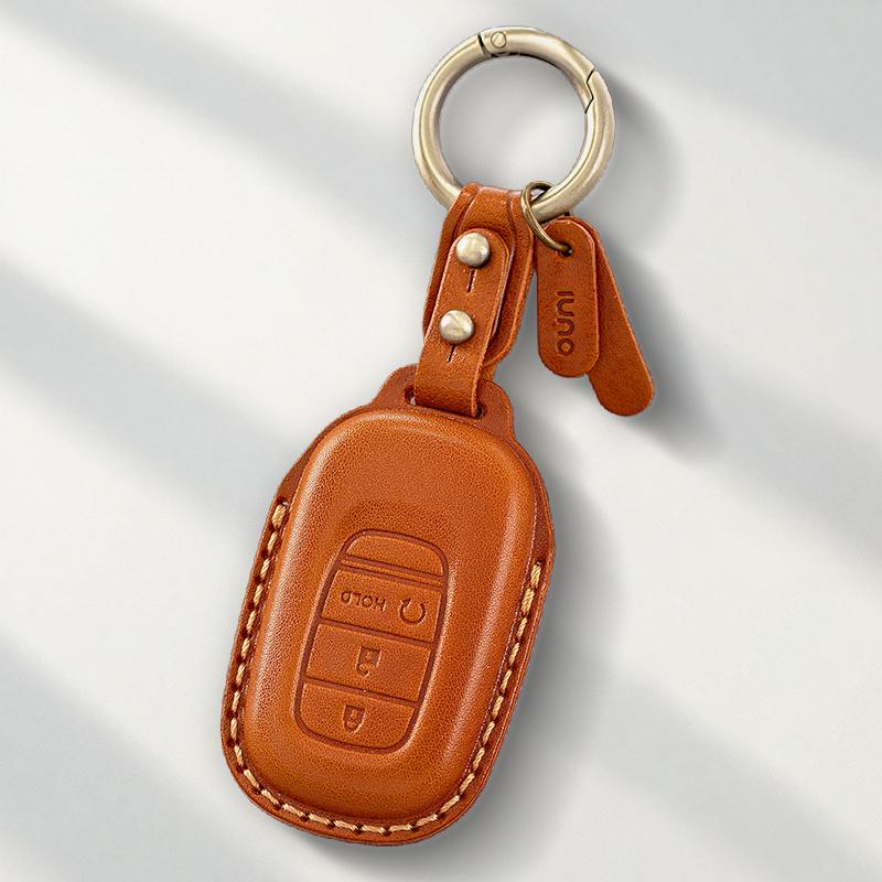 Genuine Leather Protector for CR-V HR-V Civic Accord Pilot Key Case Cover Fob