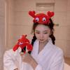Cute Cartoon Crayfish Headband: Plush Animal Crab Hairpin for Selfies