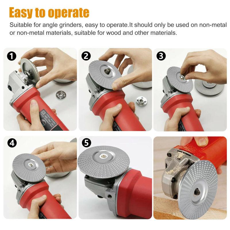 100mm Hard Alloy Wood For Grinding Carving Shaping Disc For Angle Grinder  Wheels