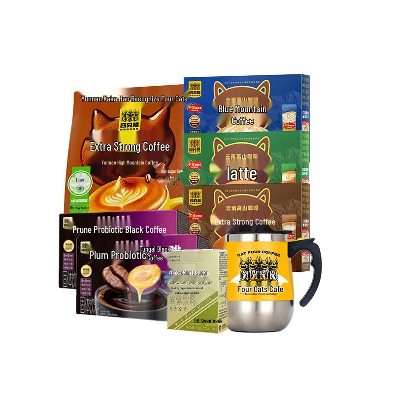 Four Cats Instant 3-in-1 Coffee Variety Pack