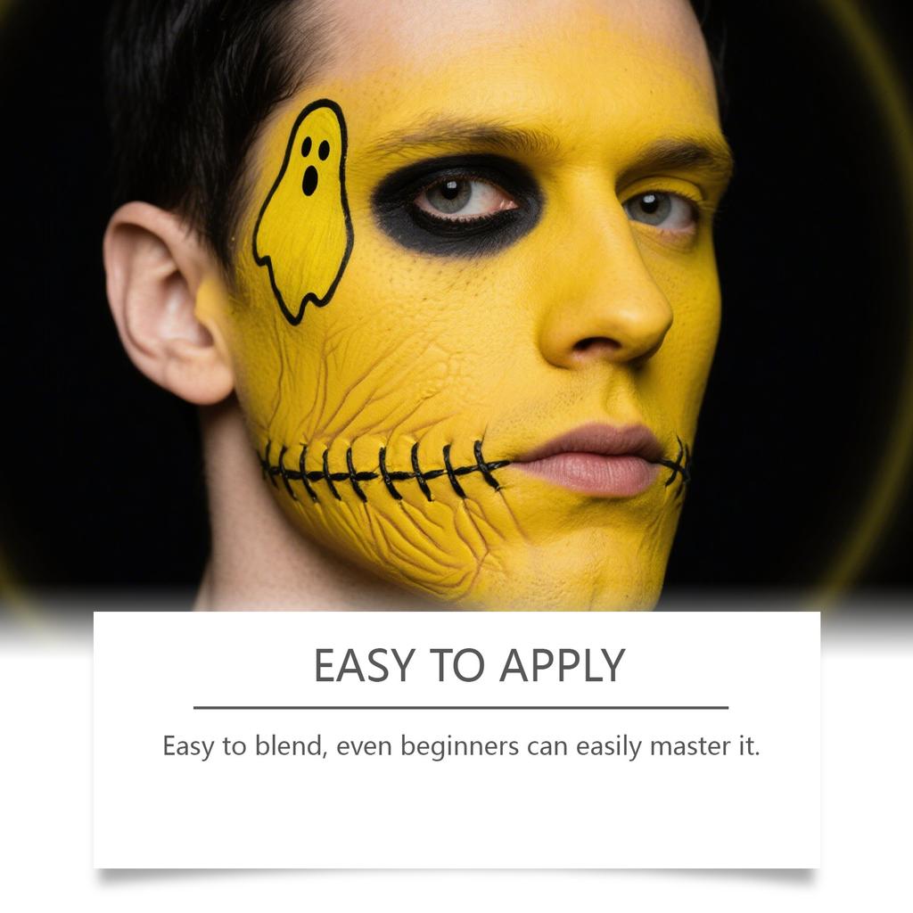 Halloween Facial And Body Painting, Water-based Facial Painting Special Effects, Halloween Makeup Role-playing.