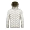 Rib Clothes, Cotton-padded Clothes, Men's Winter Removable Hat, Piled and Thickened Solid Color Cotton-padded Jacket.