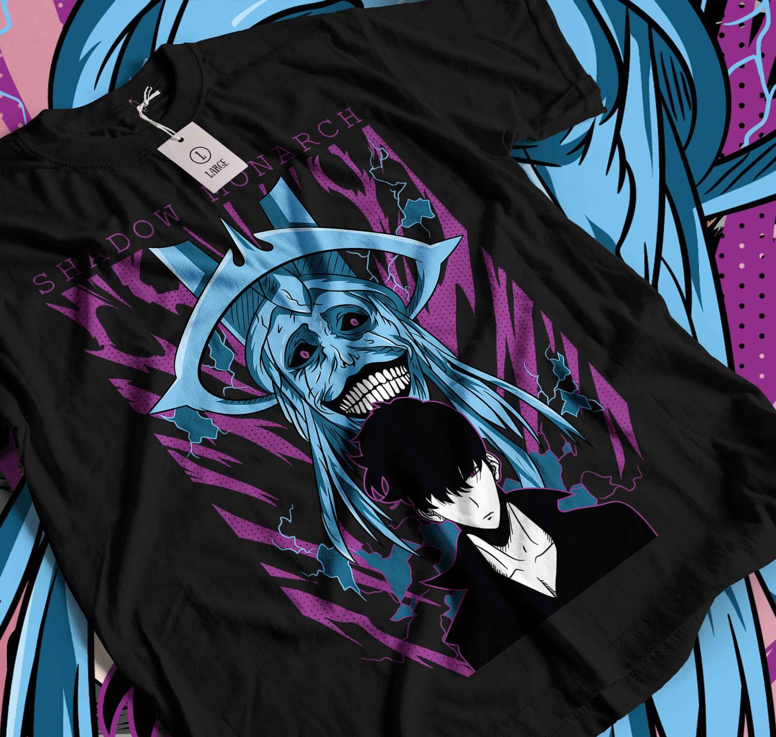 

Solo Leveling T-Shirt Mens Womens Tees Top Sung Jinwoo Horror Anime Manga Black Gifts Shirt Gift 138 XL