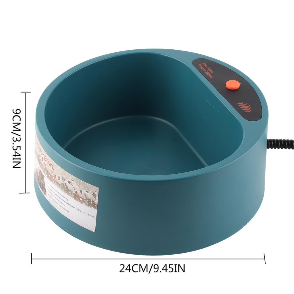 Bol de Apă pentru Animale de Companie Bol Termic pentru Animale de Companie Bol Încălzit Adăpător Automat pentru Animale de Companie pentru Câini Pisici Găini Rațe