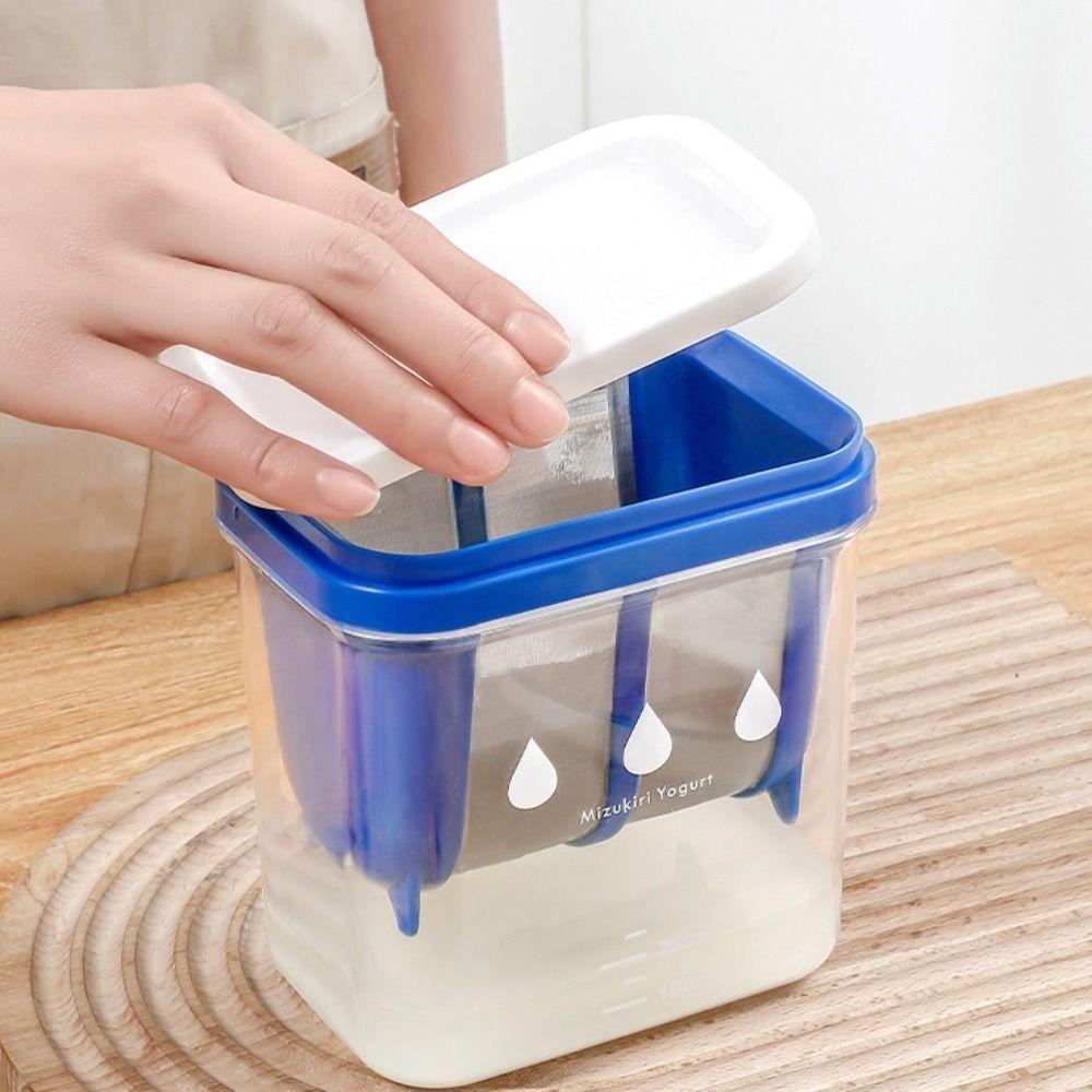 Würfel-Molke-Trennfilter Blau/Weiß Molkeabscheider Japanischer Joghurt-Siebkasten Sojamilch
