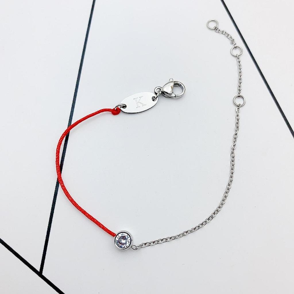 Zodiac Year Red Rope Bracelet: Stylish, Durable, Anti-fading, with Single Diamond Accent