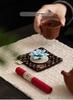 Xichun Handcrafted Ceramic Flower Spinner Incense Burner - Cultural Ornament for Desktop & Tea Table Decor