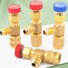 1pc Refrigeration Tool Air Conditioning Safety Valve Charging 1/4" Male/Famale Valves Inch Adapter 5/16" Hose Thread A6N0