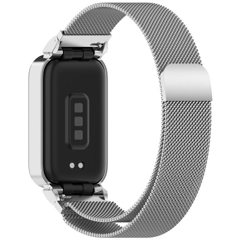 Strap For Mi Band 9 Active Bracelet Wristband for Redmi Band 3 Stainless Steel Metal Watch Band