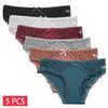 5 Stück/Set Neuankunft Niedrige Taille Damen Sexy Spitze Slip Unterwäsche Slips Für Frauen Dessous Baumwolle Slips