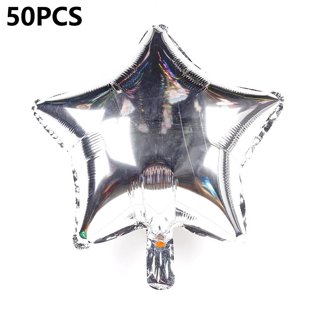 

PJ-Q11 50Pcs 45cm Colorful Star Aluminum Foil Balloons Inflatable Balloons for Birth Wedding Birthday G